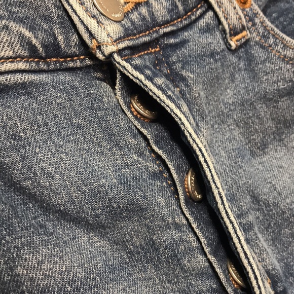 Universal Thread Mid Rise 80’s Slim Raw Hem Medium Blue Denim Jeans Sz 10 | NWT - Picture 4 of 9